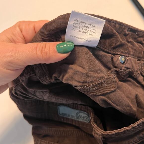 Adriano Goldschmied Brown Corduroy The Jegging Super Skinny Fit Jeans Size 25R - Picture 5 of 8